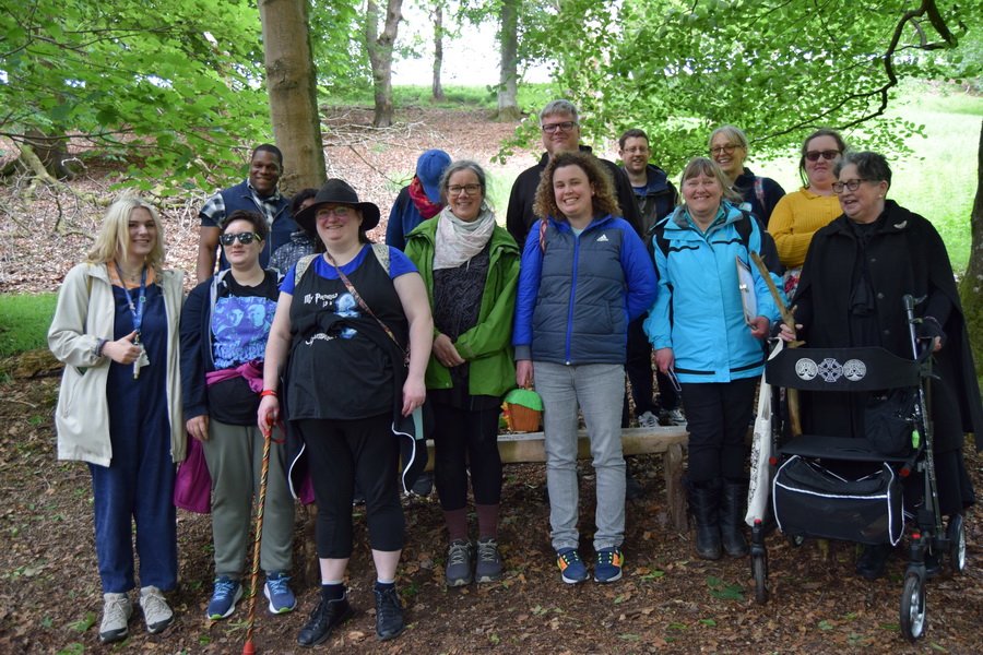group photo in woodland