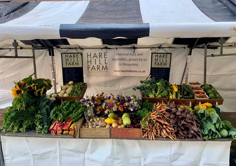photo of farm produce set out on stall