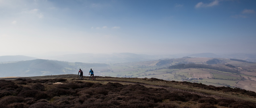 cycling across the Long Mynd