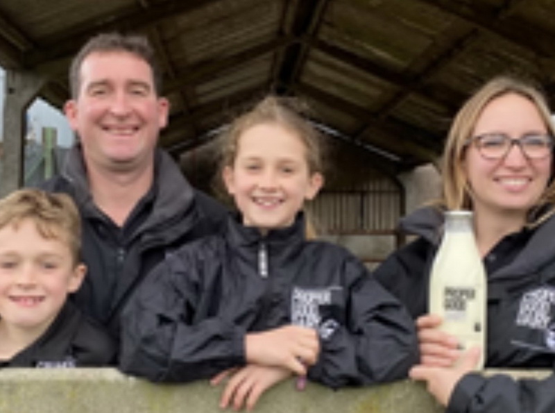 photo of the family at the diary