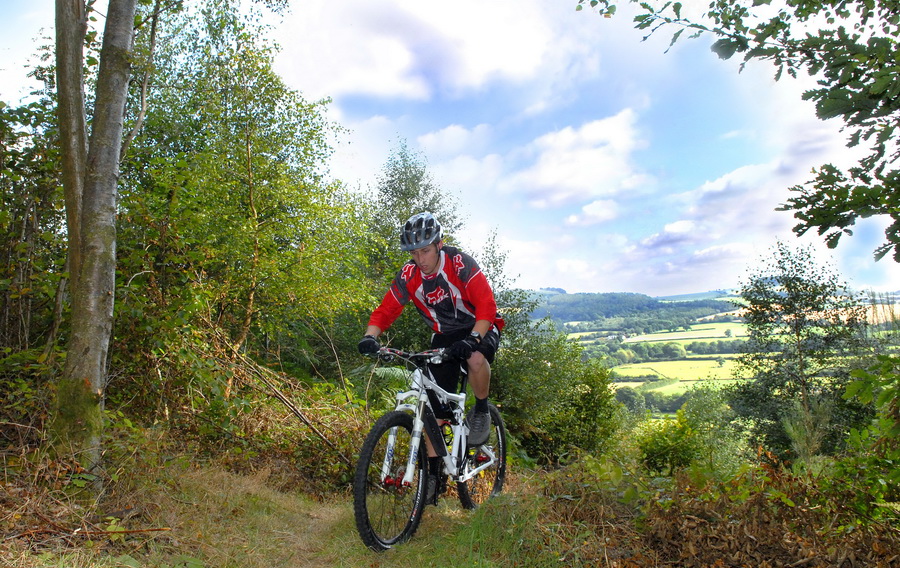 mountain biking at Eastridge Wood, Pontesbury